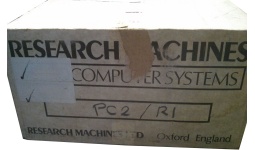 Research Machines Cardboard Box